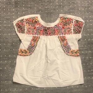 Madewell Embroidered Floral Blouse